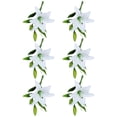 thumbnail image 2 of Bearachild 6 piezas de flores artificiales de lirio, reutilizables, de larga duración, lavables, decorativas, para dormitorio, sala de estar, decoración Flores artificiales Blanco Bearachild HA084319-03, 2 of 6