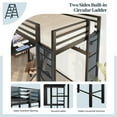 thumbnail image 3 of Walsunny Loft Bed Full Metal Bunk Bed with Desk Guardrail Secured Ladder for Adults Girls Boys Bedroom Loft Dormitory,Black, 3 of 8
