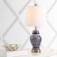 thumbnail image 4 of Safavieh Kyra Geometric 21 in. H Table Lamp, Blue/White, 4 of 6