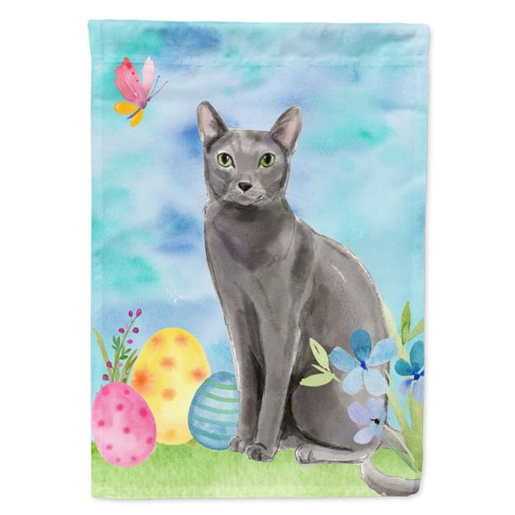 Blue Russian Easter Eggs Flag Canvas House Size