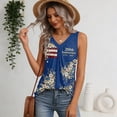 thumbnail image 4 of Iaqnaocc 250 Anniversary Usa Shirt Tank Tops for Women Sleeveless Summer Casual Loose V Neck Pleated Tank Tops Independence Day American Flag Floral Print Festival Outfits Navy L, 4 of 6