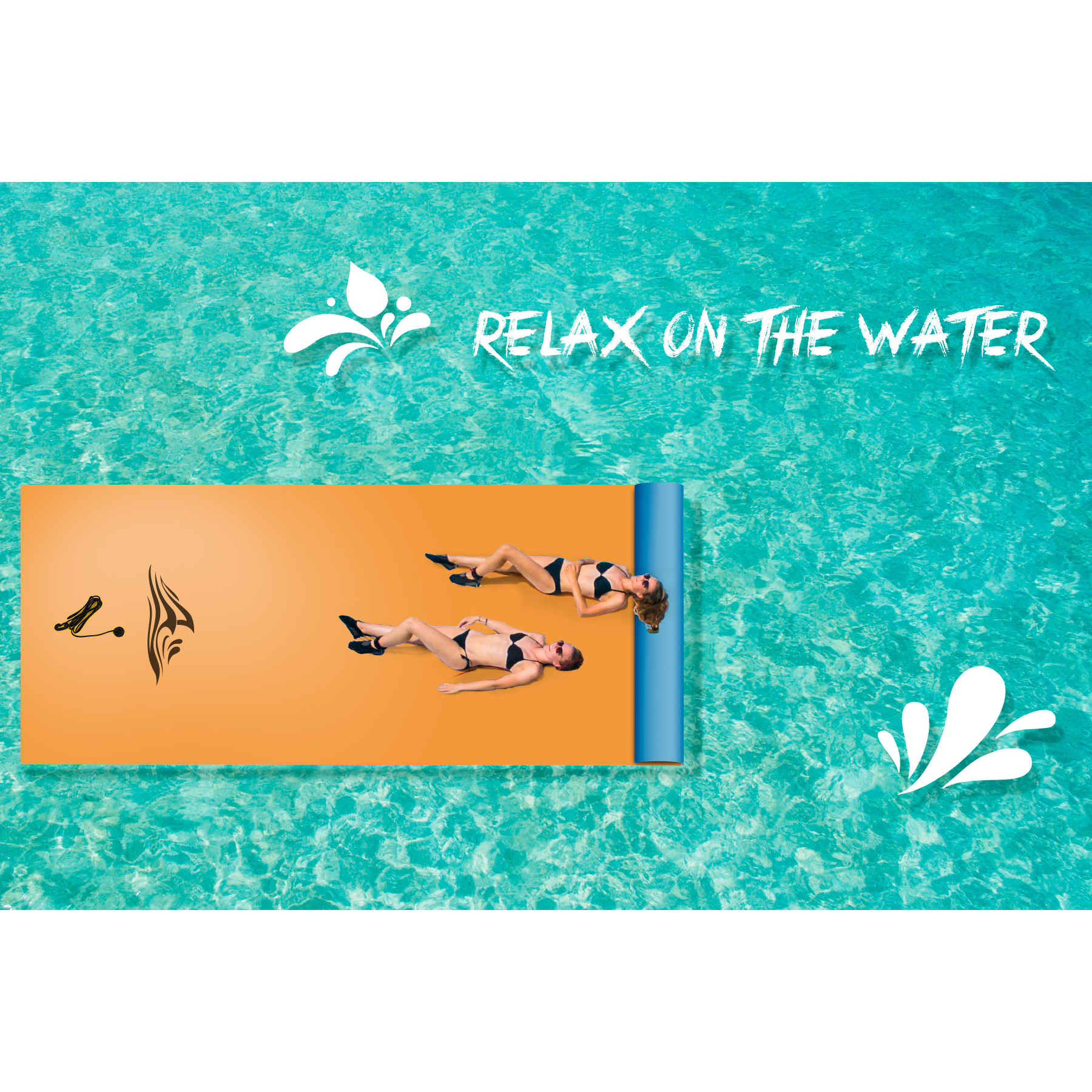 CIPACHO 3-Layer XPE Floating Water Mat with Storage Straps, 15' x 6', Orange CIPACHO 3-Layer XPE Floating Water Mat with Storage Straps, 15' x 6', Orange