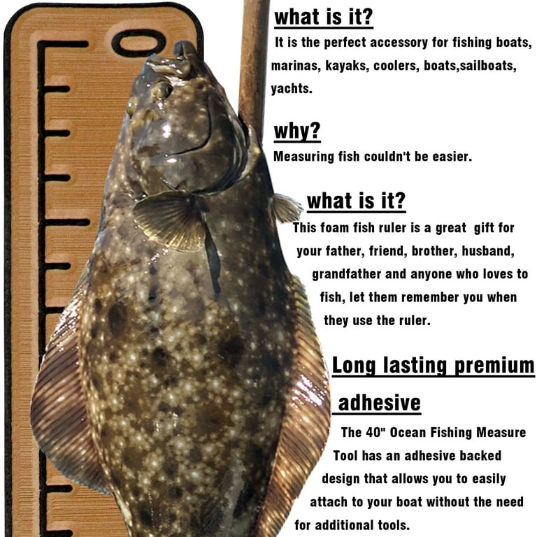Adhesive Fish Ruler - 40 Inch Fishing Measuring Tape - Fish Measuring Tape  for F