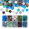 thumbnail image 5 of 300pcs Square Mosaic Tiles Glass Mosaic Pieces Chips Vases Picture Frames Flowerpots Mosaic PiecesDIY, 5 of 8