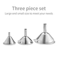 thumbnail image 2 of ziyahihome Mini Stainless Steel Funnels 3Pcs/Set Portable Spices Wine Flask Filter Kitchen Gadgets Utensil, 2 of 6