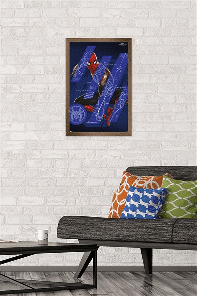 Marvel Spider-Man: No Way Home - Bars Wall Poster, 14.725" x 22.375", Framed