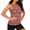 thumbnail image 2 of Gukieu Hockey With Maple Leaves Print Women's Quick-drying Fitness Vest, Round Neck Sleeveless Fitness T-shirt, Suitable for Yoga, Sports-X-Large, 2 of 7