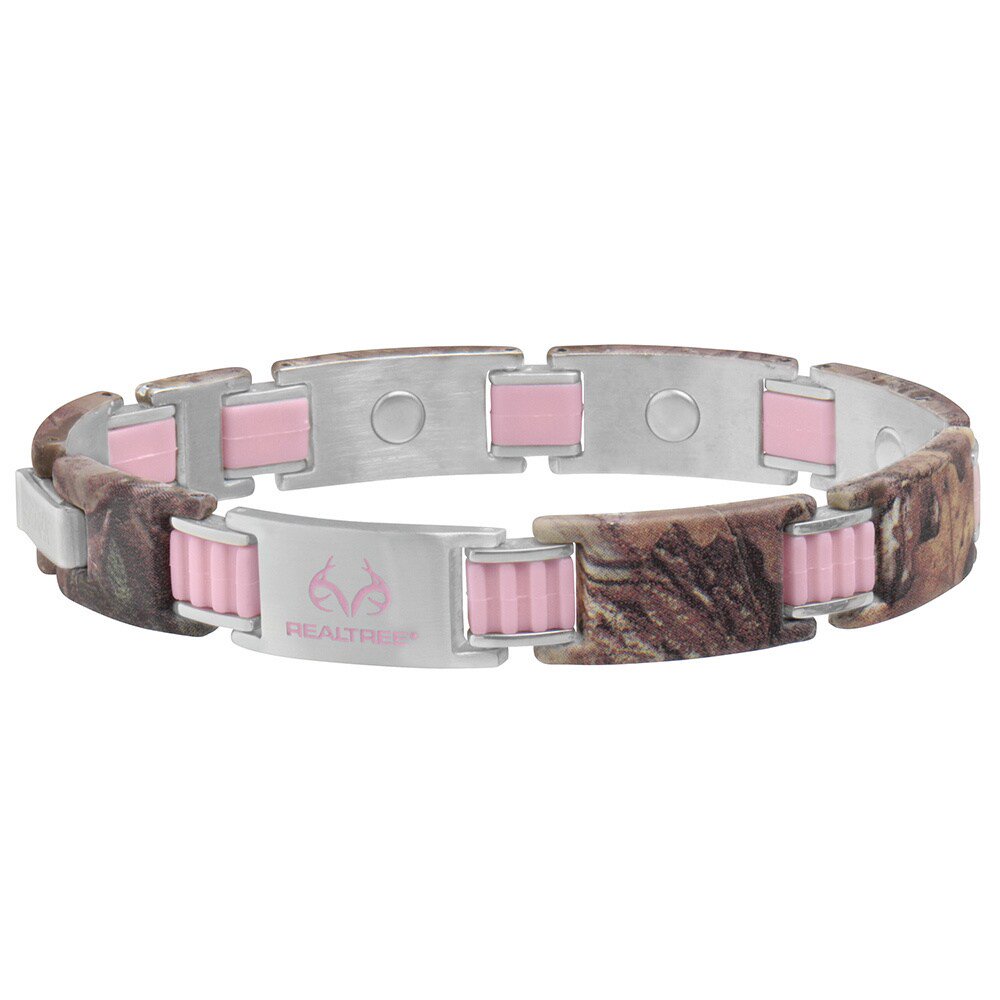 Sabona Realtree Women's 448 Pink Link and Camo Bracelet