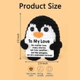 thumbnail image 4 of jQMUHLC Gifts for Him Her Boyfriend Girlfriend to My Love Handmade Crochet Penguin Present, Wedding Anniversary Birthday Gift for Couples, 4 of 6