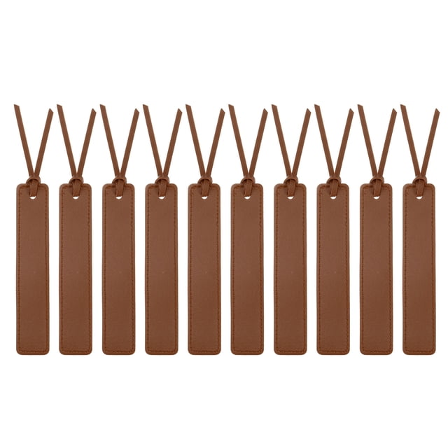 Uxcell 10 Pcs Marcador de Libro de Cuero, Marcadores Clásicos Cosidos con Cuerda de Cuero para Lectura de Libros, Accesorios para Lectores, Escritores, Hombres, Mujeres, Maestros, Verde