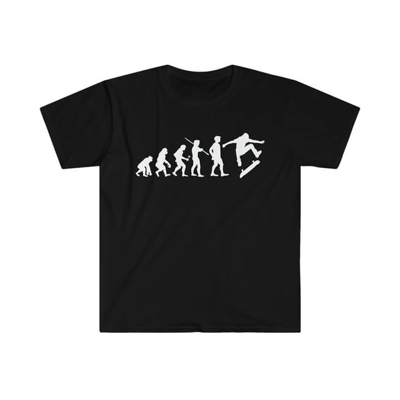 Human Evolution Skateboard Skater Unisex T-shirt S-3XL