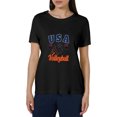 thumbnail image 4 of Volleyball 2026 Women Shirt USA Volleyball Match Season Jersey Game Day T-Shirt Funny Graphic Short Sleeve Shirt Black S, 4 of 6