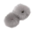 thumbnail image 4 of Inteprter Faux Balls Pompones Sombreros de invierno Bufanda Gorros Tejidos Bola de pelo Fiesta hecha a mano Ropa de felpa Bolsa Suministros blanco Artesanía gris Inteprter HA059883-03, 4 of 6
