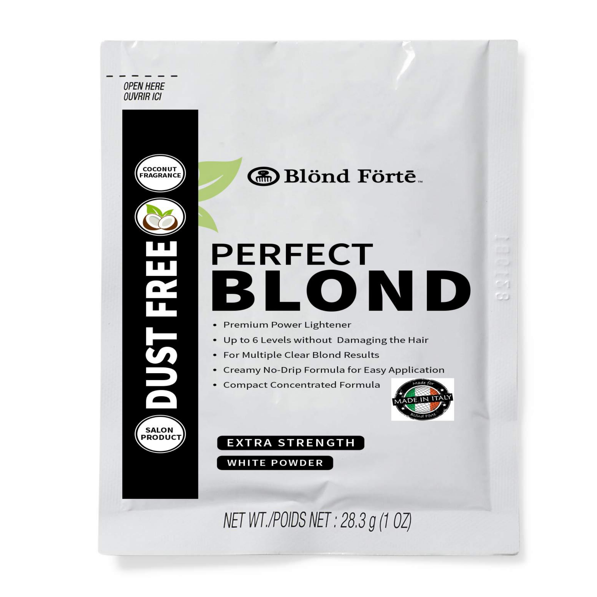 Blond Forte Perfect Blond Diy Premium Hair Bleach Lightening Powder Kit 20 Volume Brush 
