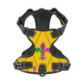 thumbnail image 4 of Lsque Mardi Gras Crayfish and Fleur de lis Dog Harness, No-Pull Pet Harness with 2 Leash Clips, Adjustable Soft Padded Dog Vest with Easy Control Handle for Large Dogs-Medium, 4 of 9