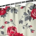thumbnail image 3 of Waterproof Vintage-inspired Roses in Chic Modern Colours Shower Curtain 72x72 Inch Boho Style Polyester Unique Shower Curtain for Bathroom Hotel Home Decor with 12 Plastic Hooks, 3 of 5