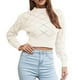 thumbnail image 1 of Gibobby Suéter para mujer, Sueter para Mujer Casual Sweater Dama Ligero Cuello Redondo Invierno Blusa Manga Larga Multilooks Elegante o Casual(Blanco,M), 1 of 5