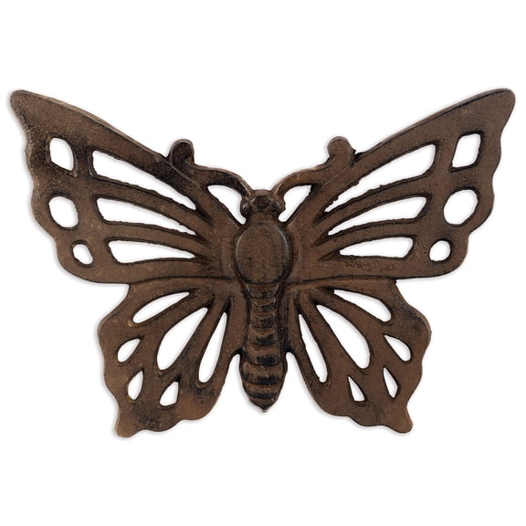 Sunset Vista Designs Garden Cast Iron Stepping Stone,  14.5" x 10.5" x .5", Rust Brown