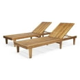 thumbnail image 4 of Noble House Nadine Outdoor Wood Chaise Lounge in Teak (Set of 2), 4 of 12