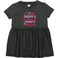 thumbnail image 3 of Inktastic Valentine's Day I'm My Daddy's Girl and My Mommy's World Girls Baby Dress, 3 of 5