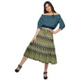 thumbnail image 2 of Moomaya Printed Skirt For Women Flared Elastic Pull-On Waist Ladies Skirt, 2 of 5