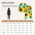 thumbnail image 6 of Bingfone Womens Pajama Sets Sunflowers With Green Leaves Print,Long Sleeve Loungewear Pajamas Set-Small, 6 of 9