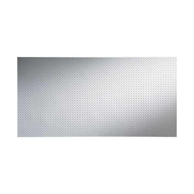 FASÄDE Easy Installation Diamond Plate Matte White Wall Panel (4' x 8' Panel)