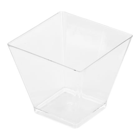 

2 oz Square Clear Plastic Mini Kova Cup - 2 x 2 x 1 3/4 - 300 count box