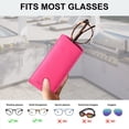 thumbnail image 3 of ALLEN & MATE 100% Leather Slim Glasses Case for Reading and Computer Glasses for Men & Women - Premium Pink, 3 of 8
