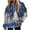Blue, variant on Lorytime Fleece Hoodies for Women Christmas Tree Print Sweatshirt Long Sleeve Pullover with Pocket Loose Tops