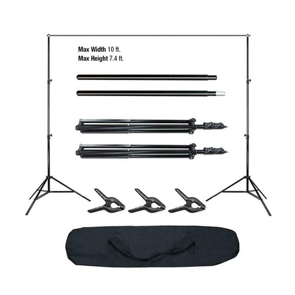 10ft Heavy Duty Photo Video Studio Backdrop Background Support Stand with Bag