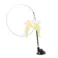 thumbnail image 2 of kusrkot Funny Cat Feather Toy Strong Suction Base with Long-Rod Cat Teaser Rod Cat Stick Toy for Kitty Exercise Kitten Indoor Cats Training Tool Yellow, 2 of 8