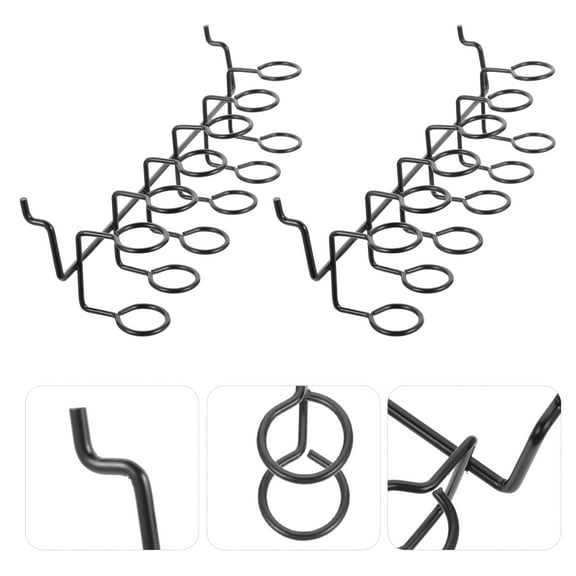 Hytrove storage room Pegboard Screwdriver Racks Iron Black 2Pack 9.04X2.75X2.63in