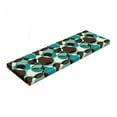 thumbnail image 1 of Retro Bench Pad, Weathered Texture of Geometrical Composition with Moire and Intersecting Circles, HR Foam Cushion with Decorative Fabric Cover, 45" x 15" x 2", Multicolor, by Ambesonne, 1 of 3