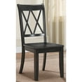 thumbnail image 2 of Benzara BM179833 Side Chair with Double X-Cross Back, Set of Two, Black, 2 of 5