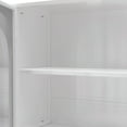 thumbnail image 5 of 47.25" Wall Cabinet Storage with Four-Glass Doors, Wall-mounted, Suitable for Kitchen, Living Room, Bathroom (White), 5 of 8