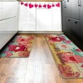 thumbnail image 6 of Hello Valentine''s Day Pink Chair Sea Kitchen Rugs Set of 2, Beach Coastal Love Heart Balloon Kitchen Mats Decor, Anniversary Wedding Gift Floor Door Mat Home Decorations -17x30 and 17x47 Inch, 6 of 6