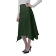 thumbnail image 5 of Moomaya Womens Handkerchief Hemline Midi Skirt High Waist Casual Summer Skirts, 5 of 6