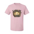 thumbnail image 3 of Softball Life Animal Print Girl Sports Men's Graphic T-Shirt, Light Pink, Medium, 3 of 5