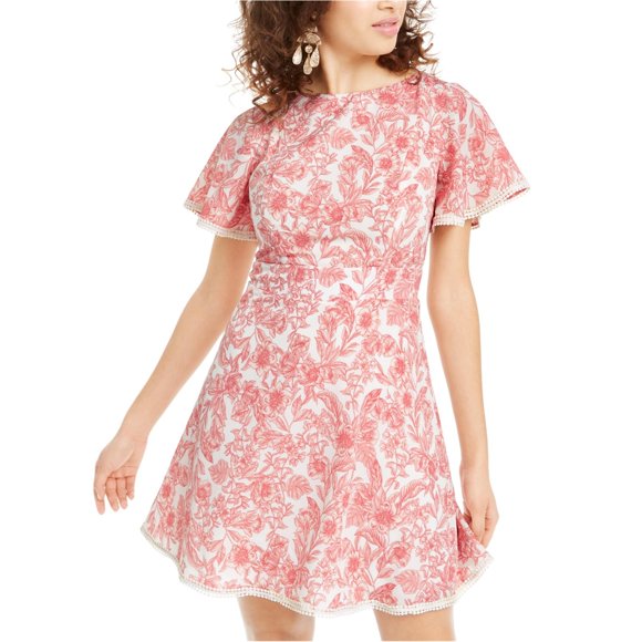 Bee Darlin Womens Pink Toille A-line Dress daypink 11/12