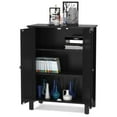 thumbnail image 4 of Topbuy Bathroom Storage Cabinet Floor Storage Freestanding Organizer Cabinet Black, 4 of 6