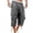 Gray, variant on Mens Cargo Capri Pants Long Cargo Shorts Baggy Casual Hiking Elastic Waist Outdoor Travel Work 3/4 Length Pants