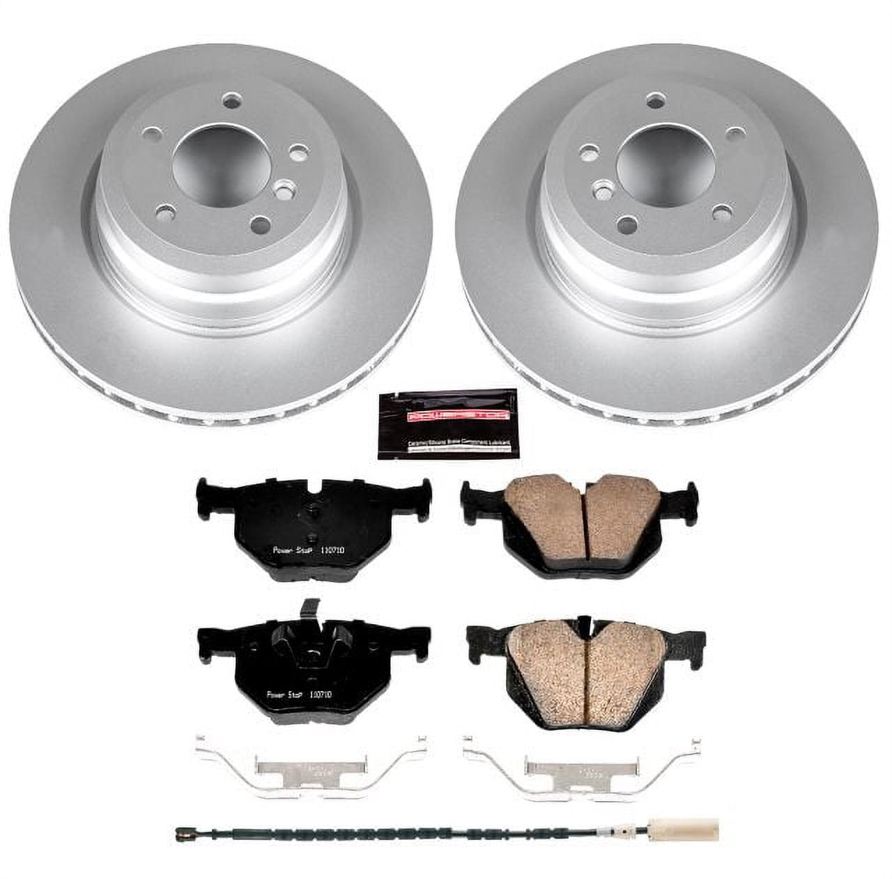 PowerStop Rear Geomet Coated Brake Rotor and Pad Kit Fits: BMW Select Models CRK5982