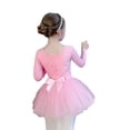 thumbnail image 2 of LYMAYTER Ballet Leotards for Girls Long Sleeve Ballet Dress 3Y-11Y Toddler Short-Sleeved Dance Outfit, 2 of 8