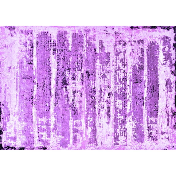 Ahgly Company Indoor Rectangle Oriental Purple Industrial Area Rugs, 2' x 4'