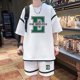 thumbnail image 2 of Conjunto deportivo informal coreano, nueva ropa de verano para hombre, conjunto deportivo, camiseta transpirable, pantalones cortos, conjunto de dos piezas, trajes de calle para hombre, 2 of 4
