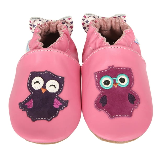 Robeez Newborn Baby Girls Pink Baby Shoes Owlivia Soft Sole Shoes