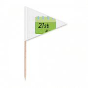 International Day Elination Racial Discrination Toothpick Triangle Cupcake Toppers Flag