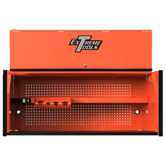 Extreme Tools Extreme Tools RX Series Professional 55"W x 25"D Extreme Power Workstation® Hutch Orange, Black Drawer Pulls