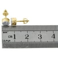 thumbnail image 4 of 10K Yellow Gold Round Diamond Cluster 6mm Small Circle Stud Earrings 0.10 CT., 4 of 5